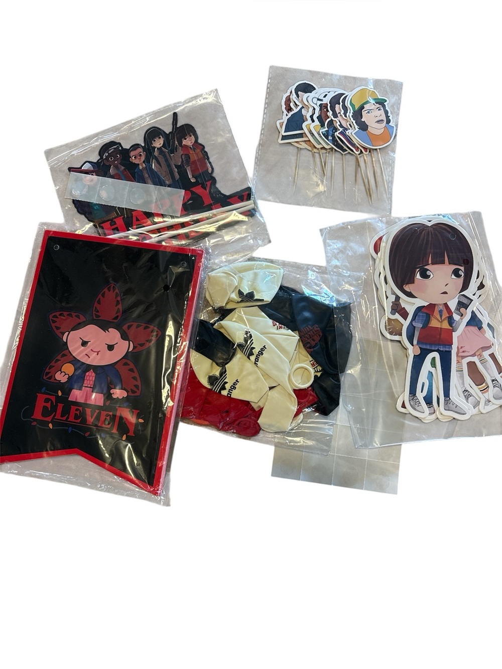 Stranger things theme Party Supplies Set - Red and Black NWT
